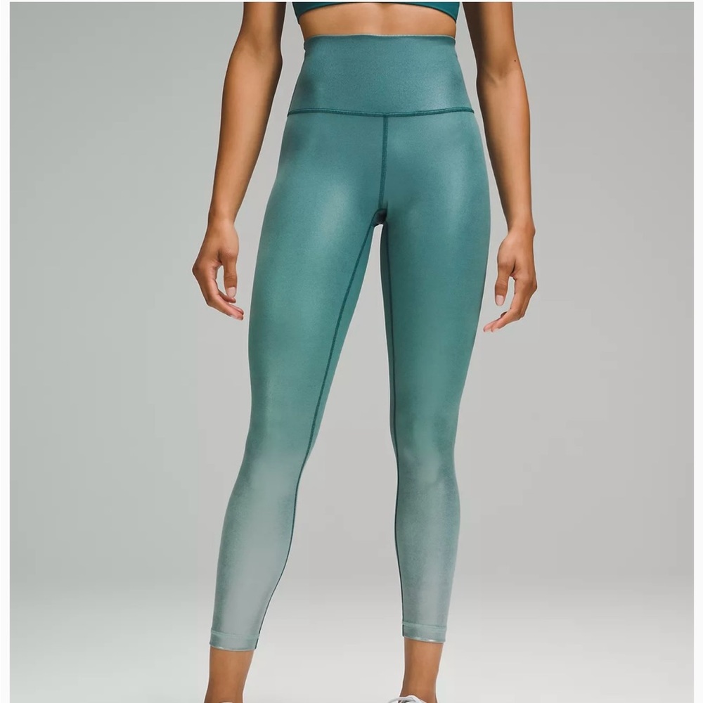 Lululemon wunder train turquoise 25 inch tight